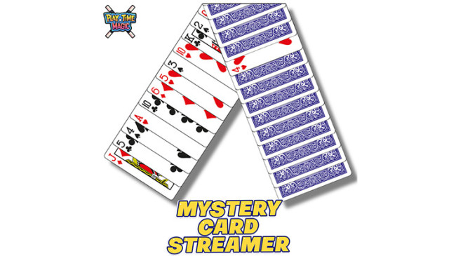 Mystery Card Streamer (Blue 4 of Hearts) by PlayTime Magic DEFMA Mystery Card Streamer (Blue 4 of Hearts) by PlayTime Magic DEFMA