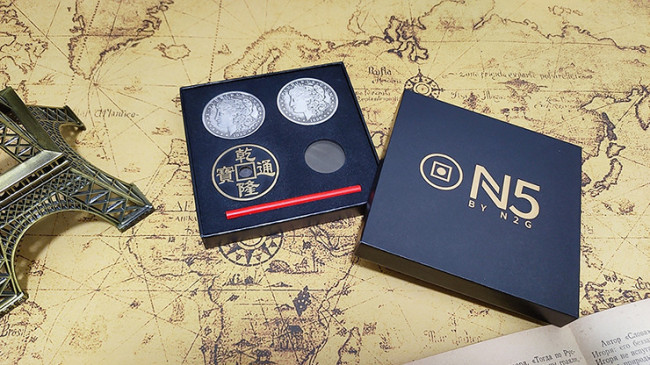 N5 BLACK Coin Set by N2G - Chinesische Münze verwandelt sich - Münztrick