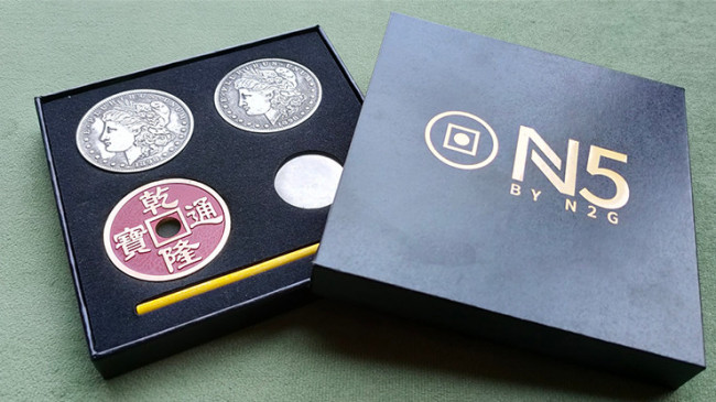 N5 RED Coin Set by N2G - Chinesische Münze verwandelt sich - Münztrick