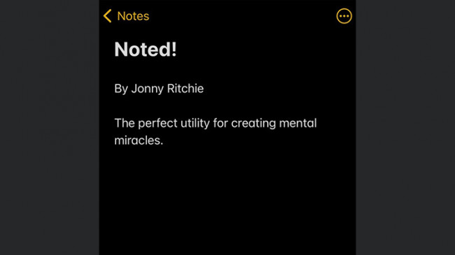 Noted by Jonny Ritchie - Video - DOWNLOAD