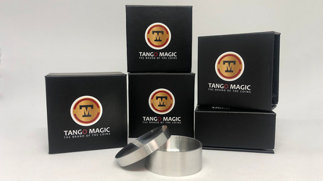 Okito Coin Box (Aluminum w/DVD)(A0026) One Dollar by Tango Magic s