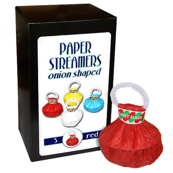 Paper Streamers - 3er Set - Luftschlangen - Rot