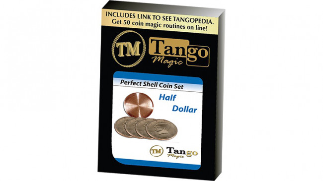 Perfect Shell Coin Set Half Dollar (Shell and 4 Coins) by Tango Magic