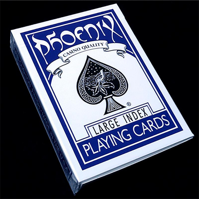 Phoenix Large Index Deck - Blau - Pokerdeck - Casino Quality