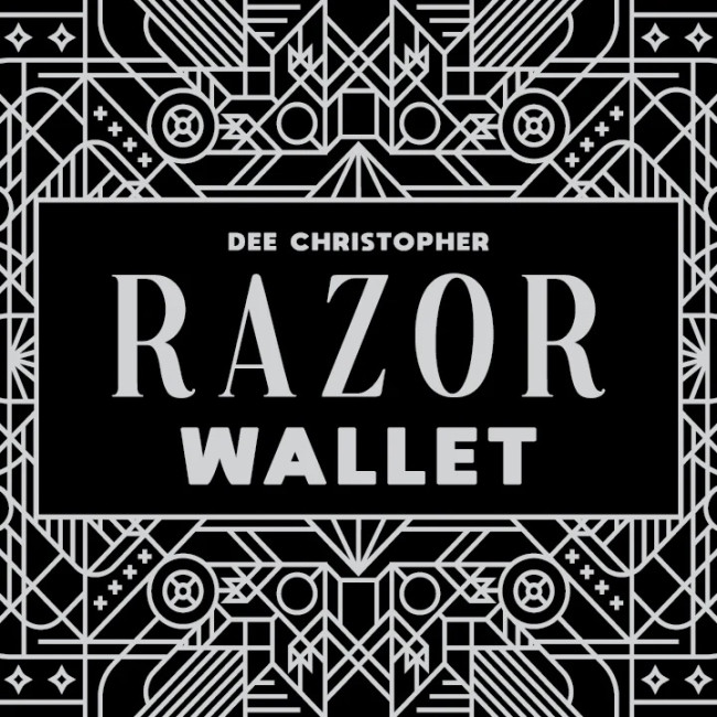 Razor Wallet von Dee Christopher (Schwarz) - Modernes Peek Wallet für Mentalisten & Profis