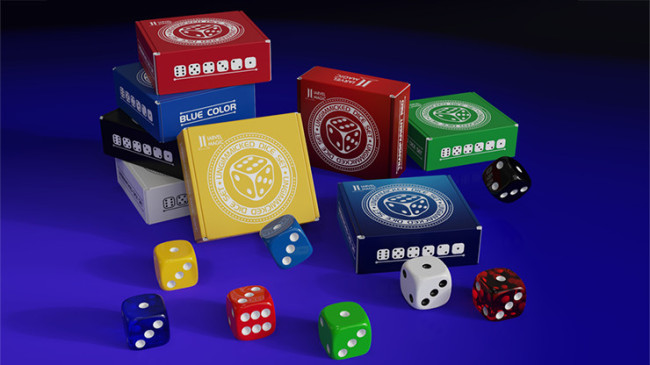 Regular Dice Set (9 Normal Dice) by IARVEL Magic (Red)