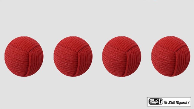 Rope Balls 1 inch / Set of 4 (Red) by Mr. Magic