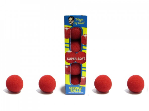 Schaumstoffbälle 1 Zoll - Sponge Balls - Super Soft - 4 Stück (rot)