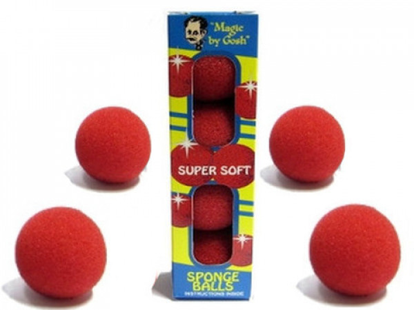 Schaumstoffbälle 2.5 Zoll - Sponge Balls - Super Soft - 4 Stück (rot)