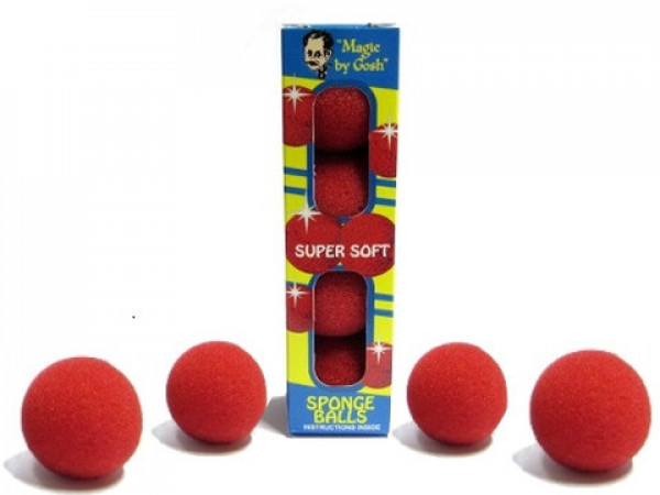 Schaumstoffbälle 2 Zoll - Sponge Balls - Super Soft 4 Stück (rot)