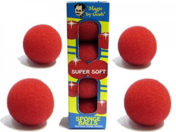 Schaumstoffbälle 3 Zoll - Sponge Balls - Super Soft - 4 Stück (rot)