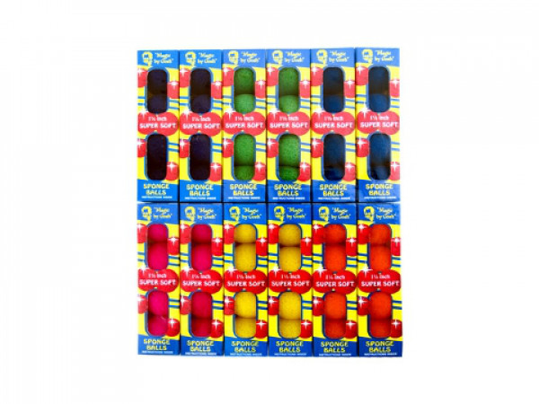 Schaumstoffbälle - 1.5 Zoll - Gelb - Sponge Balls - Super Soft - 4 Stück