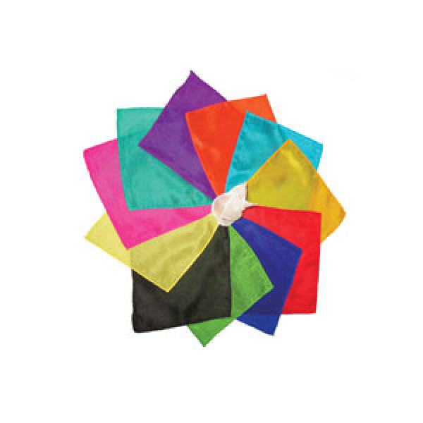 Seidentücher Set - 15 x 15 cm - 12 Stück verschiedene Farben