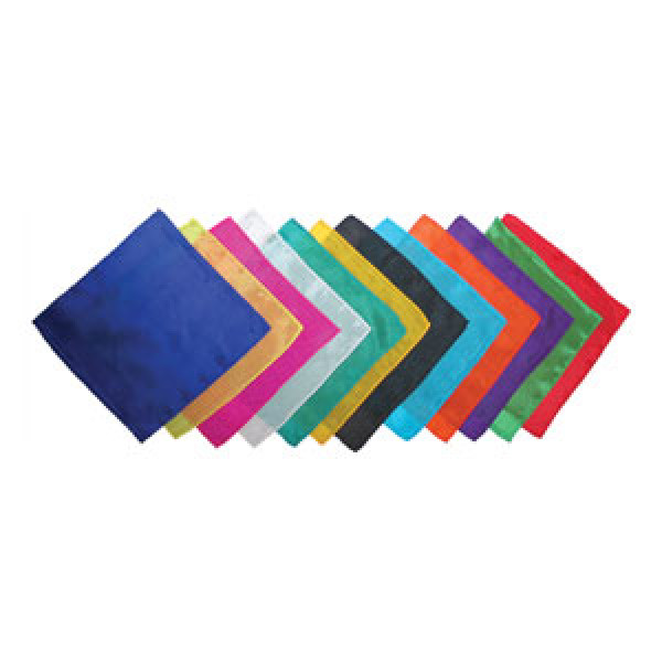 Seidentücher Set - 22,5 x 22,5 cm - 12 Stück verschiedene Farben
