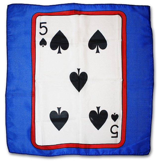 Sitta Card Silk - Blue - 60 cm (24 ) - 5 of Spades