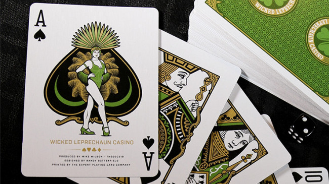 Slot Playing Cards (Wicked Leprechaun Edition) by Midnight Cards