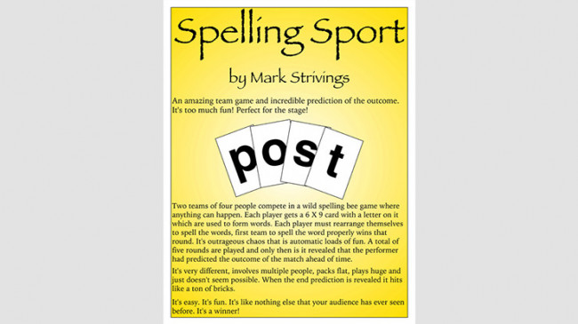 SPELLING SPORT STAGE by Mark Strivings