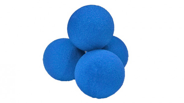 Schaumstoffbälle Blau - 1.5 Zoll - High Density Ultra Soft - Sponge Balls - 4 Stück