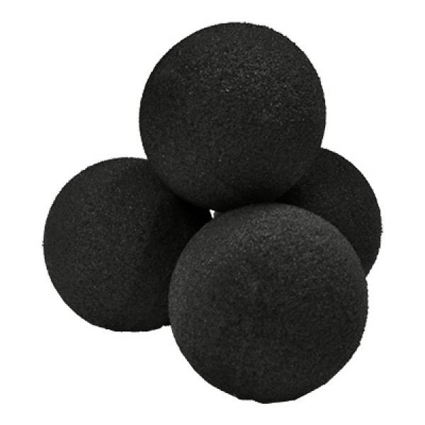 Schaumstoffbälle Schwarz - 1.5 Zoll - High Density Ultra Soft - Sponge Balls - 4 Stück