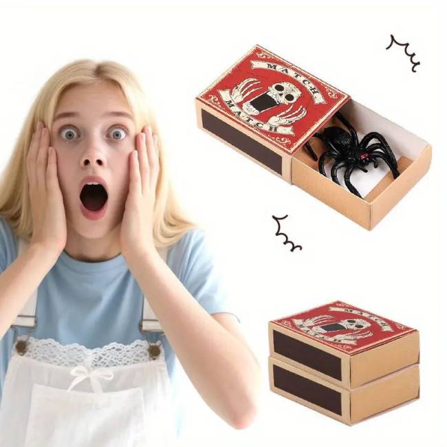 Scarebox Streichholzschachtel - Spinnen Schreck - Halloween Zündholzschachtel -  Prank