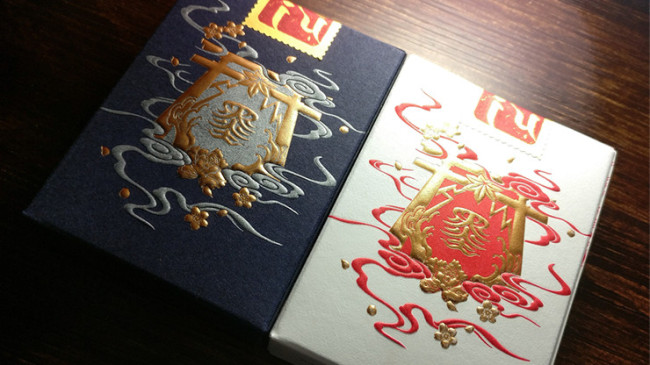 Sumi Kitsune Myth Maker (Blue Craft Letterpressed Tuck) by Card Experiment - Pokerdeck