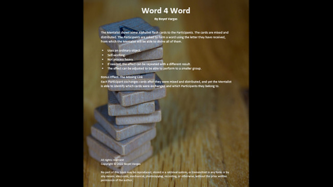 TFCM Presents - Word 4 Word by Boyet Vargas - eBook - DOWNLOAD