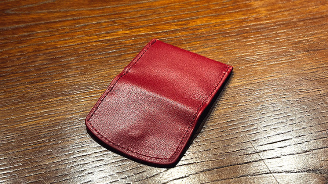 The Cowhide Coin Wallet (Red) by Bacon Magic