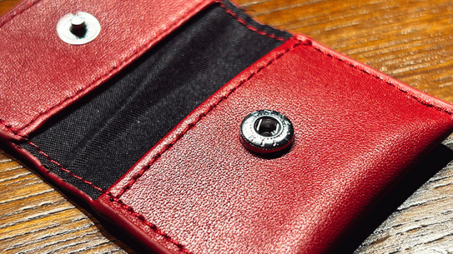 The Cowhide Coin Wallet (Red) by Bacon Magic