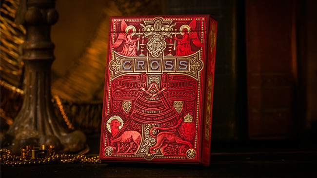 The Cross (Maroon Martyrs) by Peter Voth x Riffle Shuffle - Pokerdeck