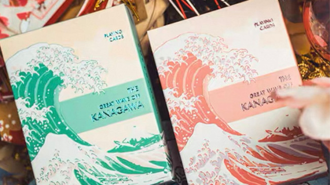 The Great Wave off Kanagawa V3 (Autumn Maple / Peachy Pink) - Pokerdeck