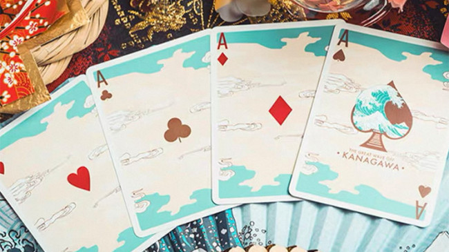 The Great Wave off Kanagawa V3 (Fresh Spring / Peppermint Green) - Pokerdeck