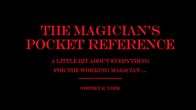 The Magician's Pocket Reference by Stephen R. York - eBook - DOWNLOAD