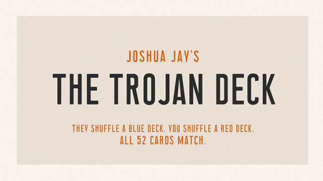 Trojan Deck Standard Index by Joshua Jay - Kartenspiele stimmen überein - Zaubertrick