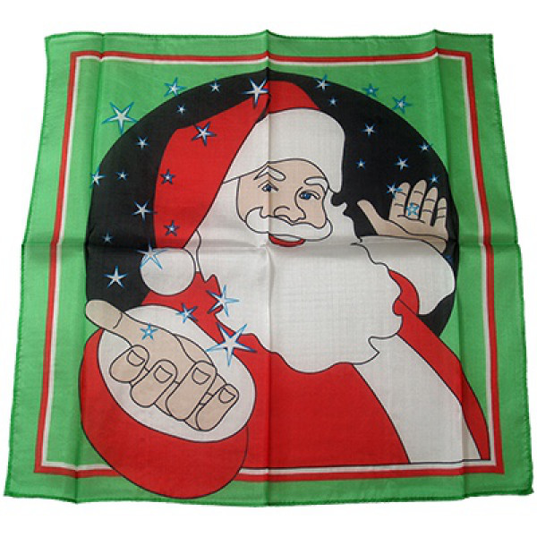 Weihnachtsmann auf Seidentuch - 45 cm - Santa Silk By Gosh