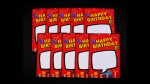 Birthday Silk Surprise REFILL (10 Silks) by PlayTime Magic DEFMA (Orange)